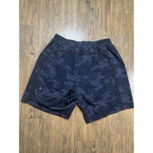 Lululemon Shorts Mens M Blue Pace Breaker Camo 9” Gym Running Performance